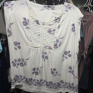 Daniel Rainn White Floral Blouse